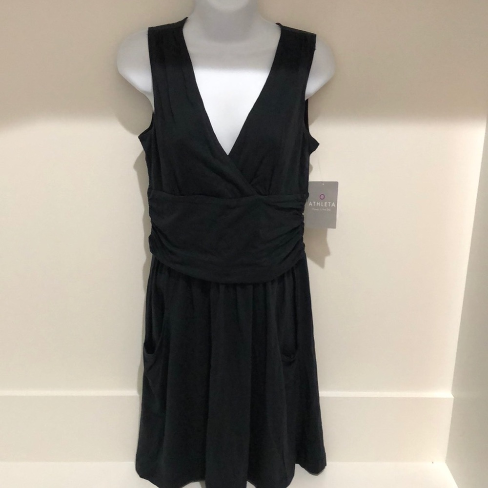 Athleta Dress Black Size MP Medium Petite NWT